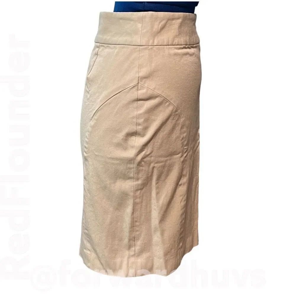 Banana Republic Beige Stretch Skirt Size 2 - Picture 3 of 12